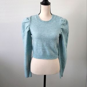Wild Fable cropped puff shoulder sweater sz XS